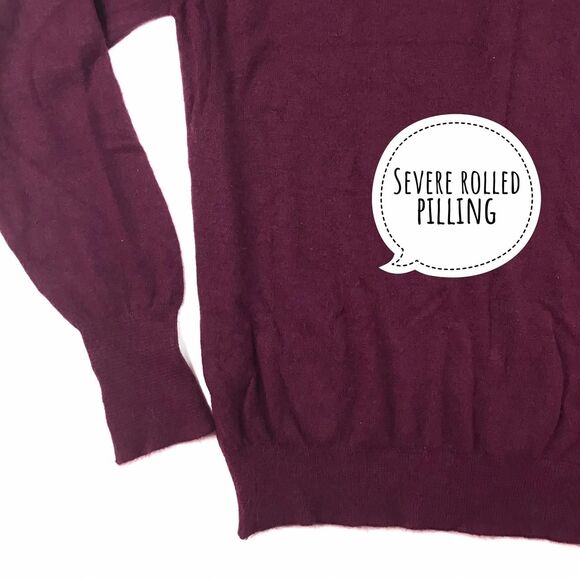 Men's vintage sweater M v-neck burgundy red spyglass Golf old money classic soft - Picture 4 of 4